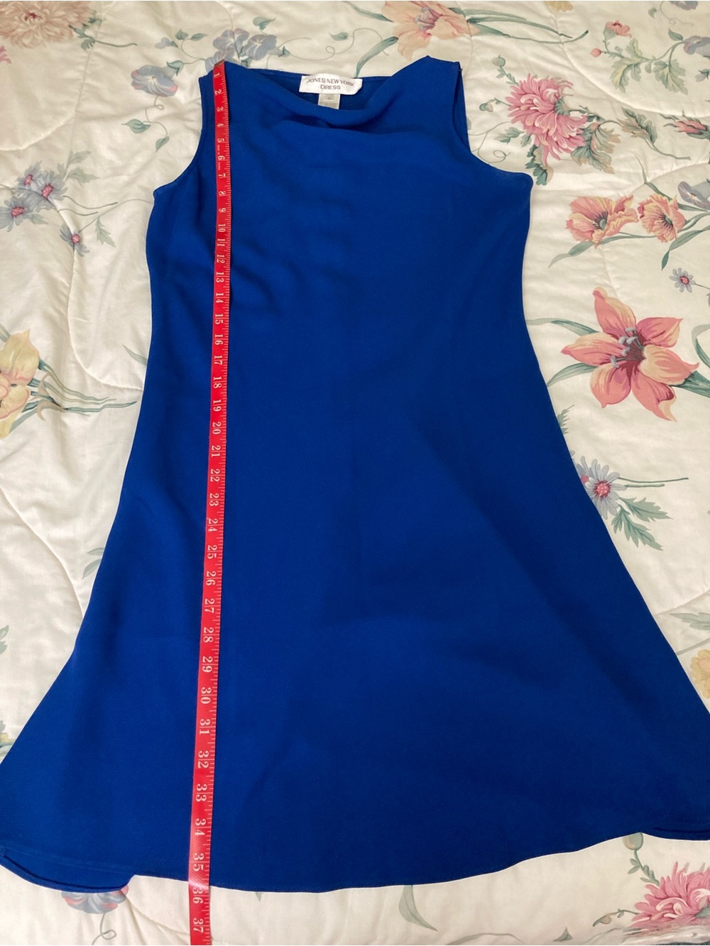 Jones New York Royal Blue Sleeveless Midi Dress